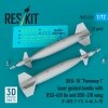 RESKIT RS72-0521 GBU-10 Paveway I laser guided bombs with BSU-4/B fin and BSU-3/B wing (2 pcs) (3D Printed) 1/72